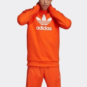 Orange adidas Crewneck size small